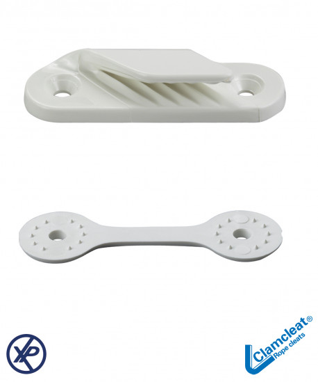 Coinceur  pour nerf de chute (babord) nylon blanc - Cordage Ø2-5mm + contreplaque