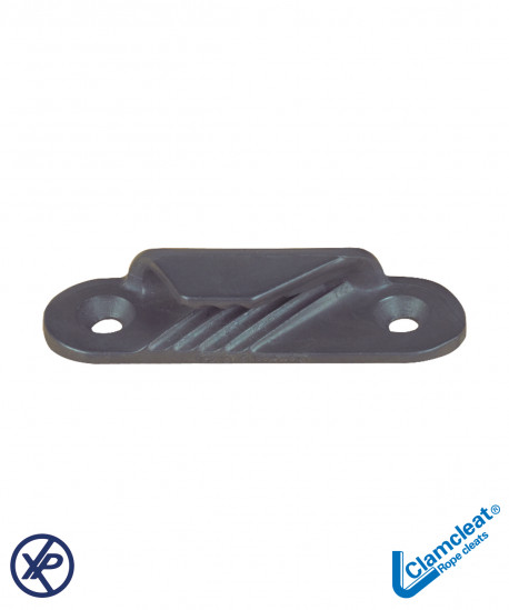 Coinceur aluminium anodisé dur noir à plat tribord - Nerf de chute - Cordage Ø3-6mm