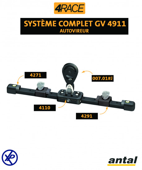 ENSEMBLE COMPLET RAIL GV AUTOVIREUR 4RACE T110