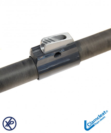 Coinceur aluminium vertical sur manchon de fixation anthracite Ø30-32mm-Pour tube planche à voile - Cordage