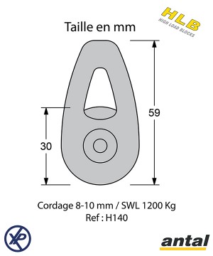 H140-Poulies forte charge