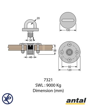 PLATINE À ŒIL À VISSER