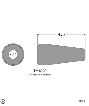 TY1820-broche d'ouverture cônique