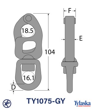 TY1075-GY-Mousqueton à gachette