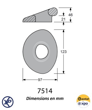 7516-Padeye pour Dyneema