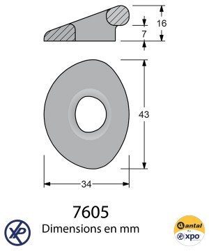 7605-Padeye pour Dyneema