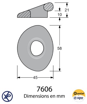 7606-Padeye pour Dyneema