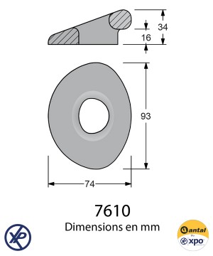 7610-Padeye pour Dyneema