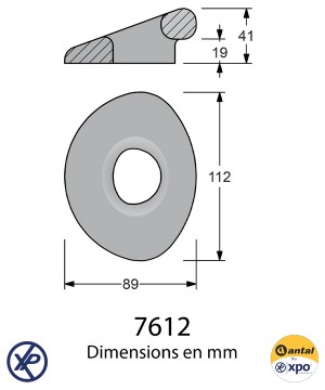 7612-Padeye pour Dyneema