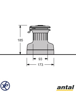 XT44.2R-Manivelle winch