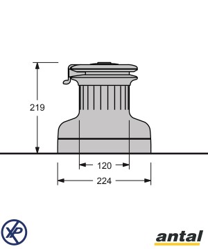 XT62.2R-Manivelle winch