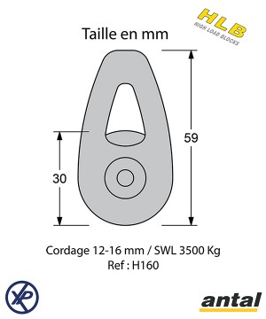 H160-Poulies forte charge