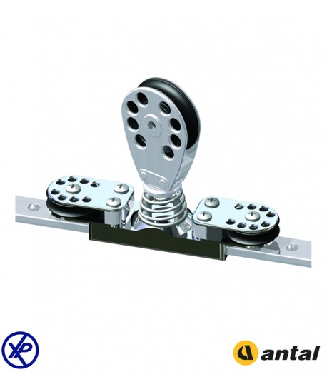 CHARIOT GV INOX - RAIL T 32x6  - POULIE Ø75mm