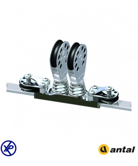 CHARIOT GV INOX - RAIL T 32x6  - POULIE Ø75MM