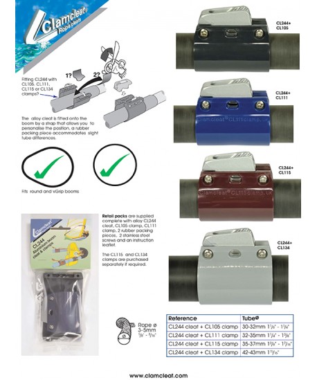 KIT DE BOME WINDSURF POUR TUBE 30 À 36MM