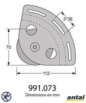 991.073- Poulie d'écoute