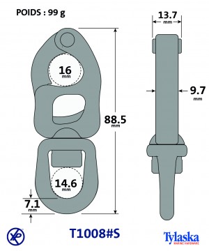 TY1008#S#MB-Mousqueton Martin Breaker