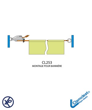 CL253AN-Coinceur vertical avec boucle de sécurité