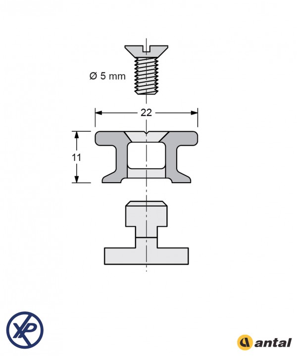 HS22.312-Rail à visser