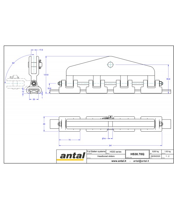 HS30.70Q-Chariot quadruple têtière