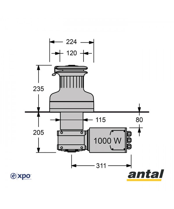 XT62EH24#PAL-Winch motorisé