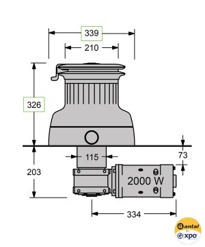 XT80.3EH24#PAL-Winch motorisé