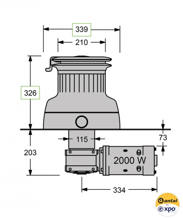 XT80.3EH24#PAL-Winch motorisé