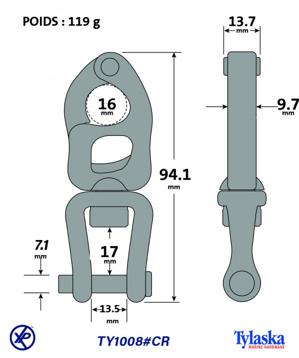 TY1008#CR-Mousqueton à gachette