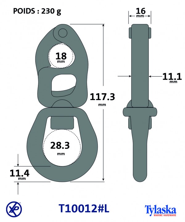 TY1012#L-Mousqueton à gachette