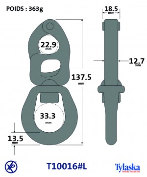 TY1016#L-Mousqueton à gachette
