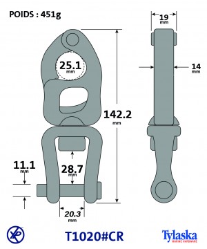 TY1020#CR-Mousqueton à gachette