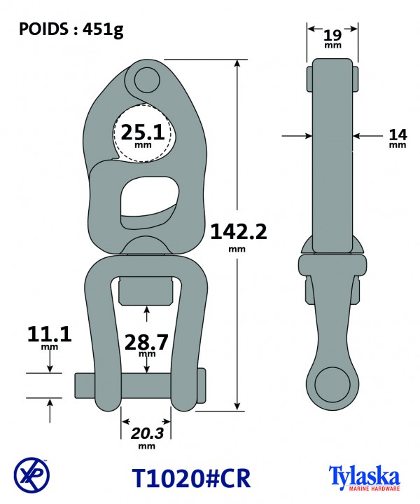 TY1020#CR-Mousqueton à gachette
