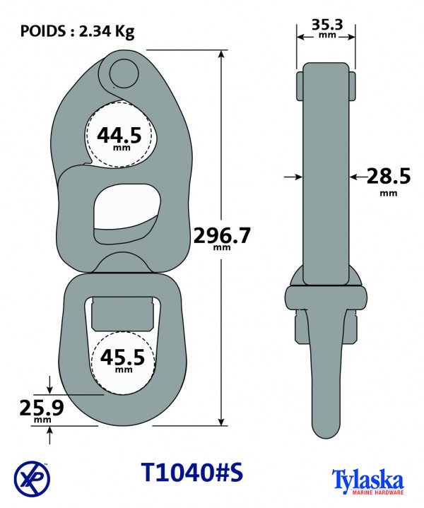TY1040#S-Mousqueton à gachette