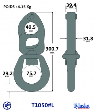 TY1050#L-Mousqueton à gachette