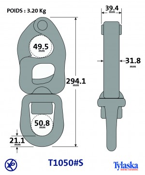 TY1050#S-Mousqueton à gachette