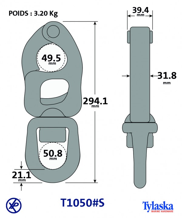 TY1050#S-Mousqueton à gachette