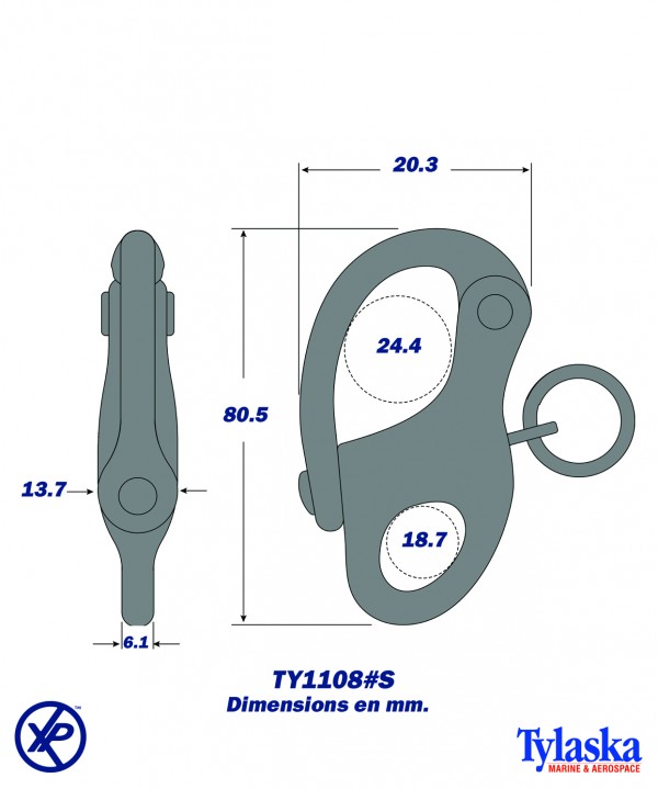 TY1108#S#BL-Mousqueton  de drisse