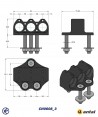 CH0608_3-Embase triple pour CONSTRICTOR®