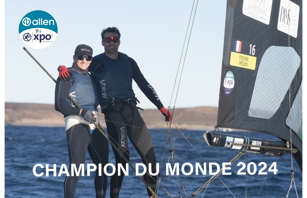 Erwan FICHER et Clément PÉQUIN Champions du monde de 49er 2024